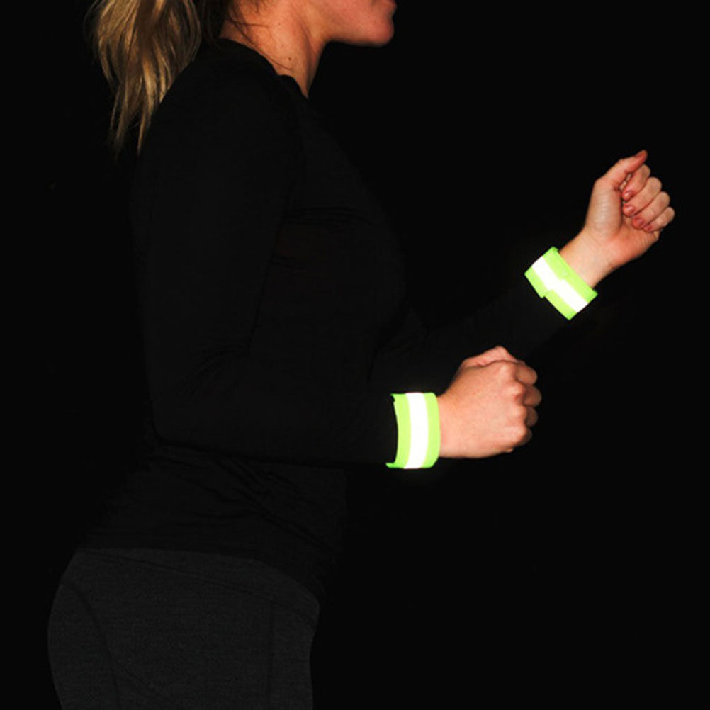 Running Gear Night - 4Pcs Adjustable Reflective Bands Wrist Ankle