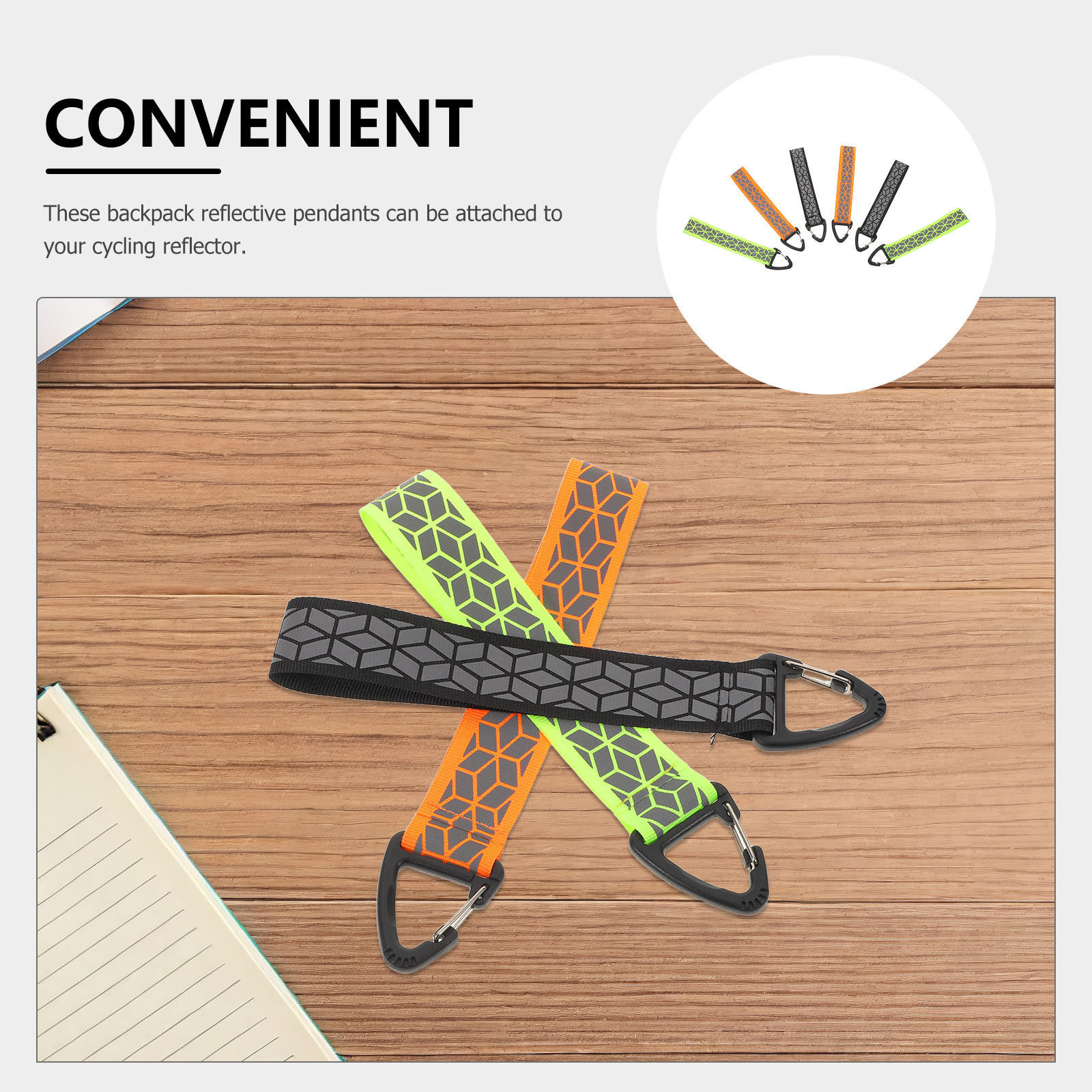 6Pcs Reflective Keychains High - огляд і ціна Running Gear Night