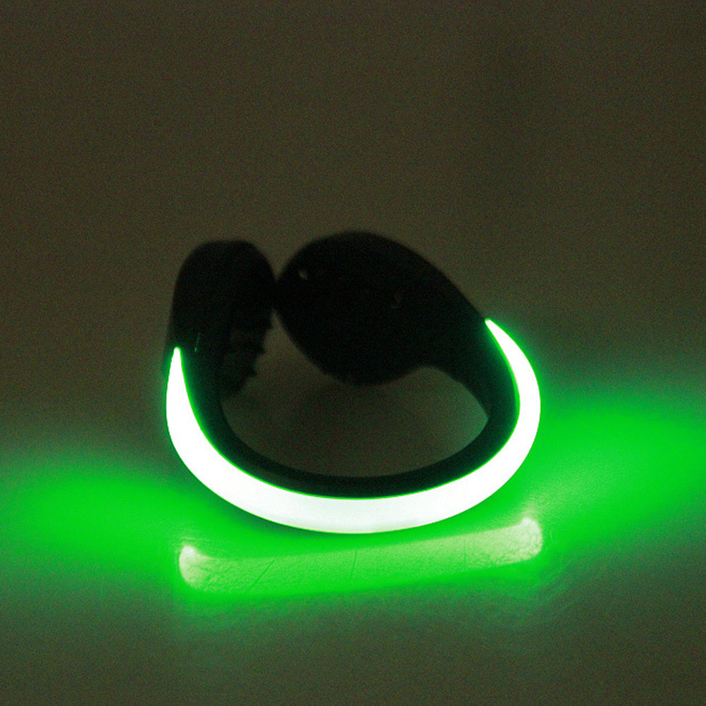 1Pcs LED Flash Shoe Clip Green - огляд і ціна Running Gear Night